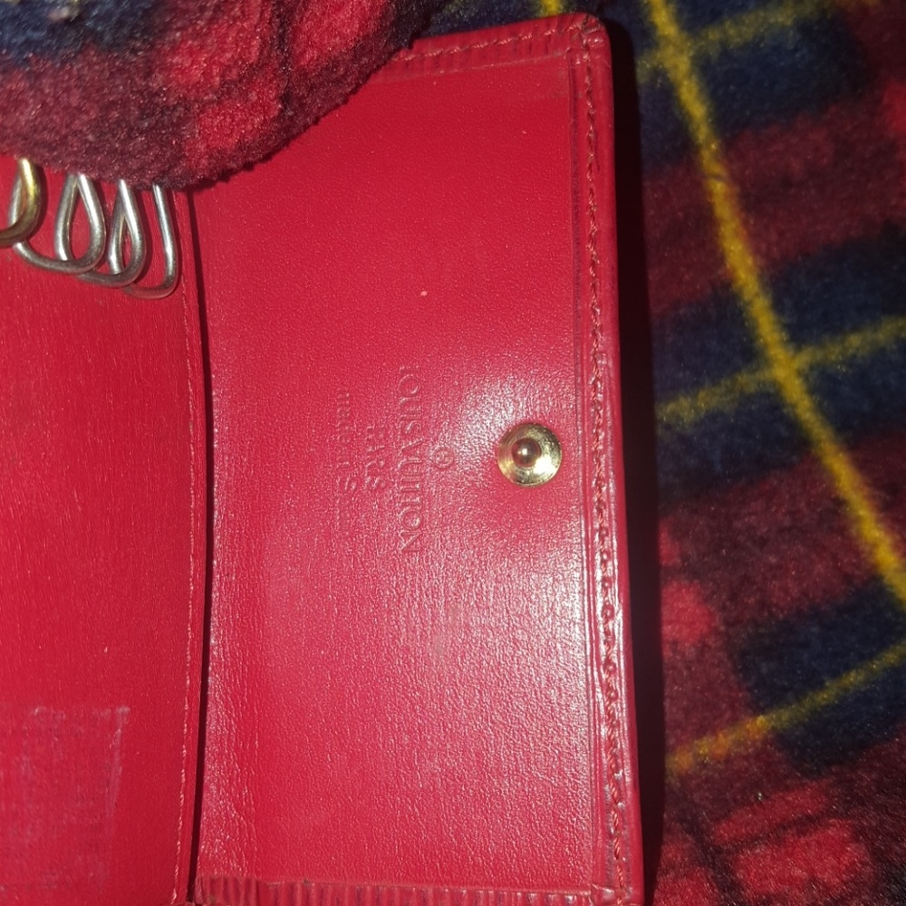Louis vuitton red epi leather key holder gold - Picture 3 of 8